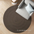 Carpets ronds en laine tressée pour le salon